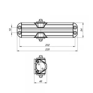 Доводчик дверной DC20-5/TS-68 AL до 110 кг (алюминий)