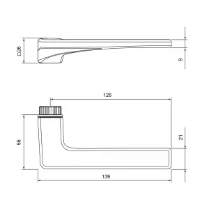 Ручка раздельная K.EL.Q27.ELEN BL-24 черный