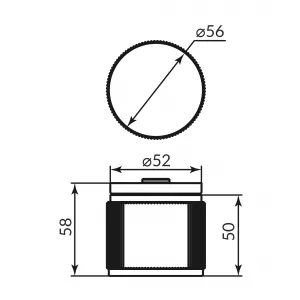 Ручка раздельная R.ARC.R52.MOTIV BL-24 черный