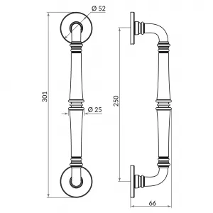 Ручка-скоба PULL.ARC.SORENTO BL-24 черный