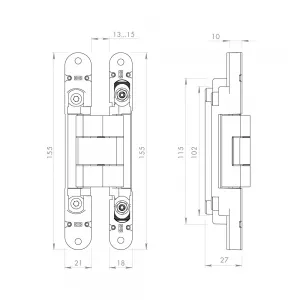 Петля скрытой установки U3D2400.VPG BL черный TECH