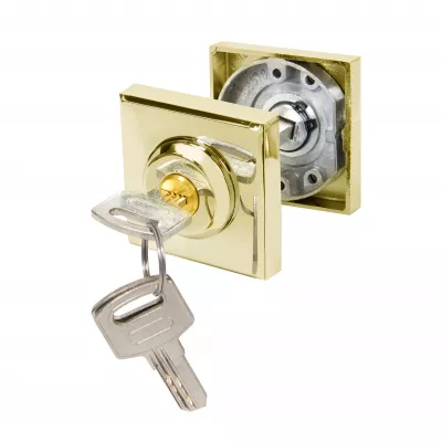 Ручка поворотная Ajax (Аякс) с фиксацией ключом BK6.FIX.JK GP-5 золото