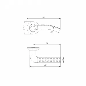 Ручка раздельная R.TL54.LOGICA 170mm SN/CP-3 мат. никель/хром 8x170мм M4(12х80х50)
