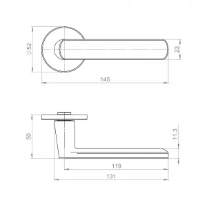 Ручка раздельная R.JSR51.NANO SN-3 матовый никель