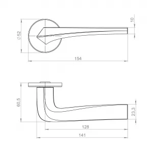 Ручка раздельная R.JSR51.ROCKET SSG-39 сатин.золото