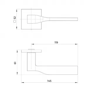 Ручка раздельная K.JS51.SALTO BL-24 черный