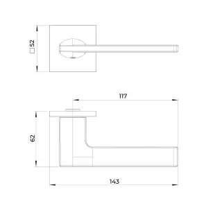 Ручка раздельная K.JS51.PROMO SN-3 матовый никель
