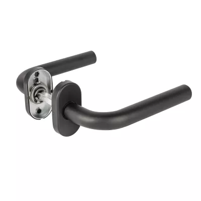 Ручка Fuaro (Фуаро) раздельная R.DSS201-0201P/19 INOX 201 BLACK (овальное основание)