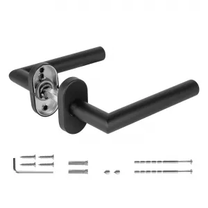 Ручка раздельная R.DSS201-0204P/19 (DSS-0204P/19) INOX 201 BLACK  (овальное основание)