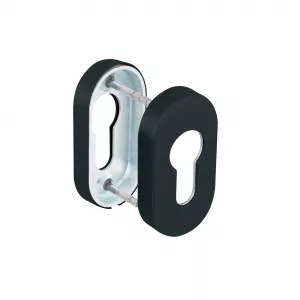 Накладка под цилиндр ET.R.DSS201-02P (DSS-02P-ET) INOX 201 BLACK (овальнове основание)