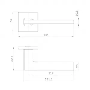 Ручка раздельная K.EST.Q52.SELECT SSC-16 сатинированный хром