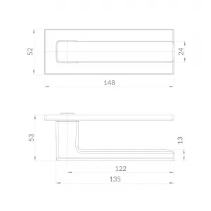 Ручка раздельная K.EST.Q52.MEGA XL SSC-16 сатинированный хром