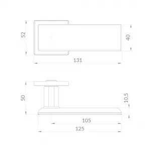Ручка раздельная K.EST.Q52.OLYMP BL-24 черный
