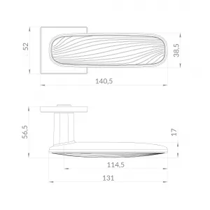 Ручка раздельная K.EST.Q52.SHADE BL/WH-24 черный/белый