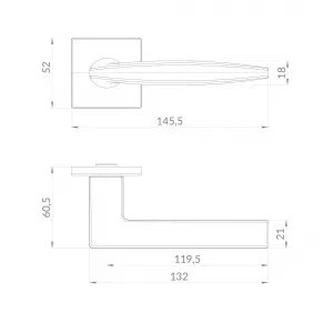 Ручка раздельная K.EST.Q52.FAVORIT BL-24 черный