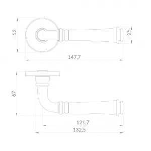 Ручка раздельная R.EST.R52.VERONA BL-24 черный