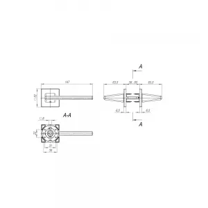 Ручка раздельная K.SL52.PRIME (PRIME SL) SSG-39 сатинированное золото