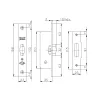 Защелка Kale kilit (Кале килит) врезная ролик 155/B (35 mm) (никель)