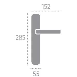 Дверная ручка 229 Pass/P 235 Libra серебро