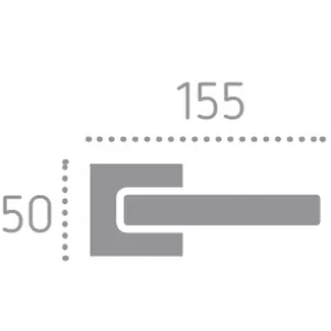 Дверная ручка на розетке 219K Elettra Затемненное серебро (FIXA)