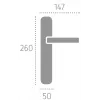 Ручки на планке FORME 215/P06 Cyl Naxos Полированный хром (FIXA)