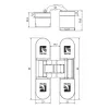 Петли FORME INVISIO Скрытая петля F40.51 ХРОМ МАТОВЫЙ